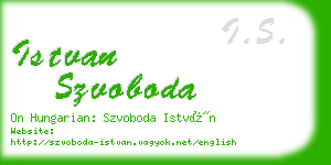 istvan szvoboda business card